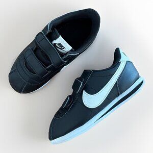 Nike Cortez Basic Sneakers toddler Size 10C Black & White Unisex Play